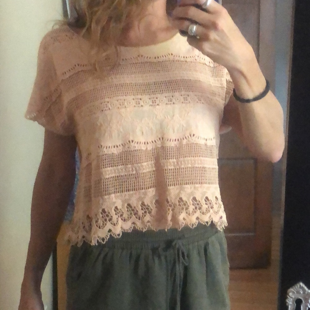 Lost brand light pink crop top